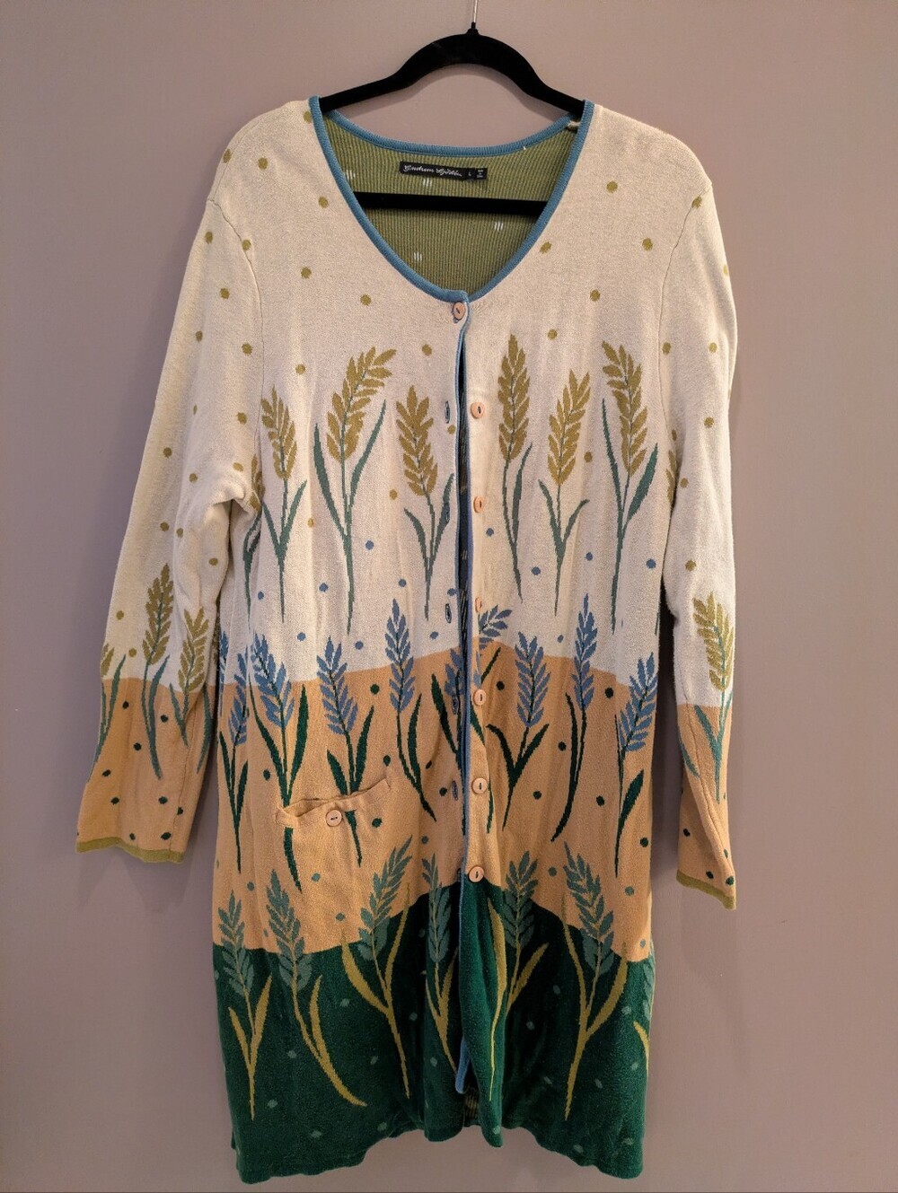 Gudrun Sjoden Cotton Knit Cardigan L